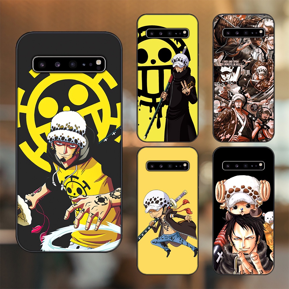 Ốp lưng Samsung S10, S10 5G, S10 Plus viền đen in hình Law One Piece