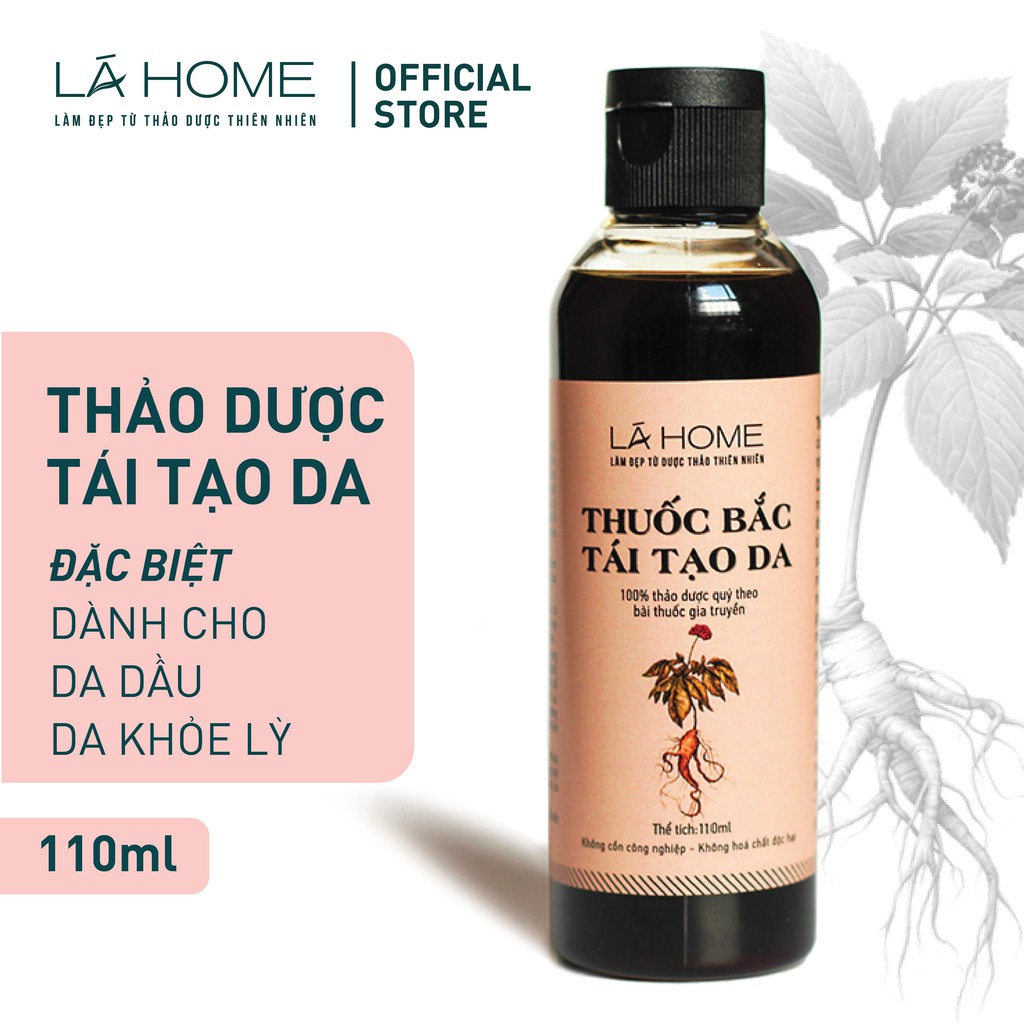 Đông Y Tái Tạo Da Lá Home 110ml (Loại Cốt Đặc Biệt) - Da Dầu Mụn, Da Khỏe, Da Sạm Nám