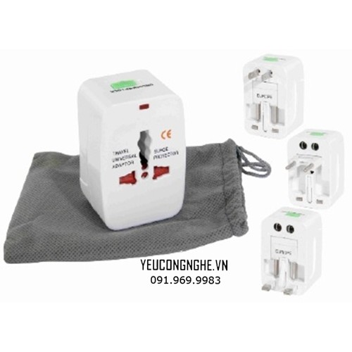 Ổ cắm điện đa năng du lịch universal travel adapter nhiều đầu nối điện EU US Việt Nam Nhật bản