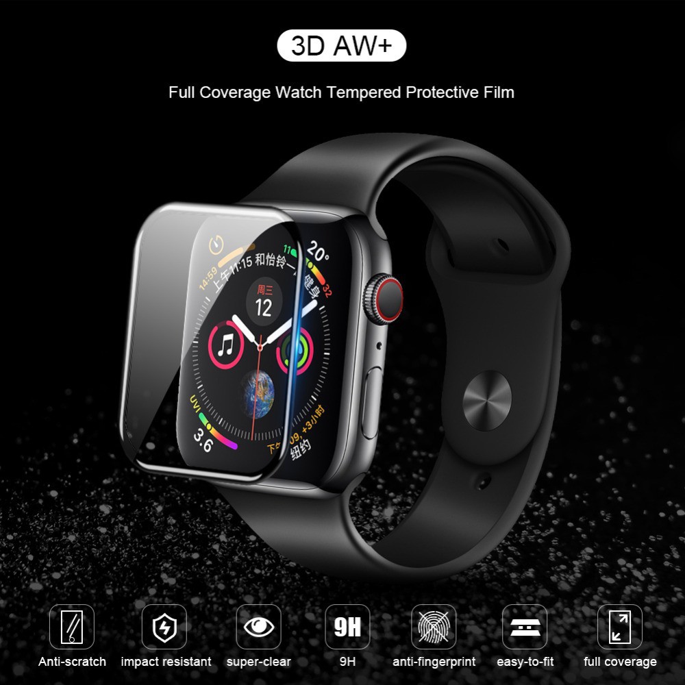 MIẾNG DÁN CƯỜNG LỰC APPLE WATCH SERIES ĐỦ SIZE NILLKIN 3D AW+ CHÍNH HÃNG [NEW SALEOFF]