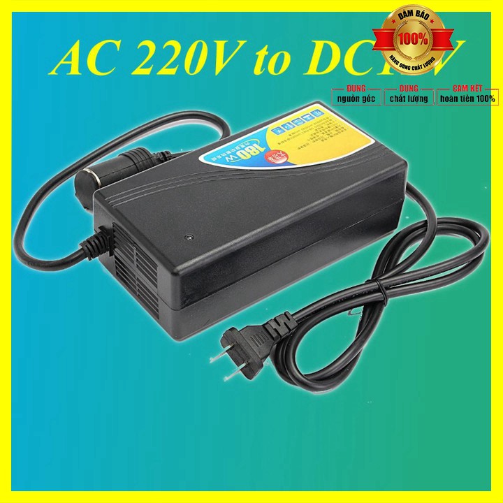 Bộ chuyển đổi nguồn dạng chân tẩu ô tô từ 220V sang 12V-15A DOS-1215 công suất 180W - Bảo hành 6 tháng