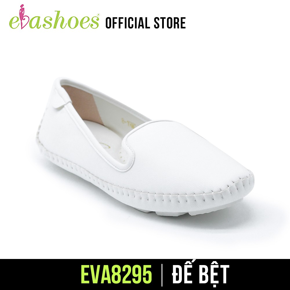 [Mã BMLTA50 giảm 50K đơn 150K] Giày Mọi Đế Bệt Mũi Vuông Da Tổng Hợp Evashoes - Eva8295(Màu Đen, Trắng,Nâu)