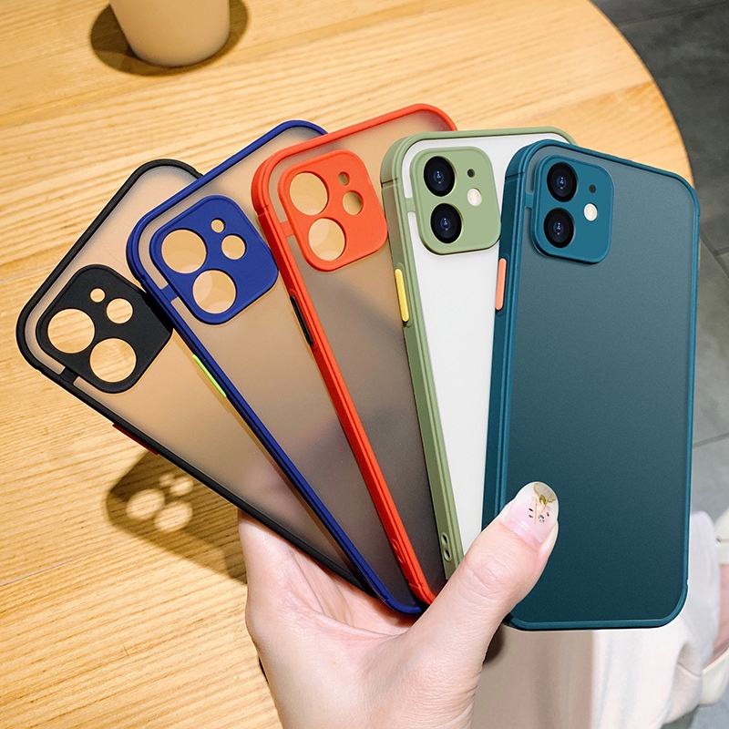 Ốp lưng nhám chống sốc va đập bảo vệ camera cho iPhone 14 Pro Max X XS XR