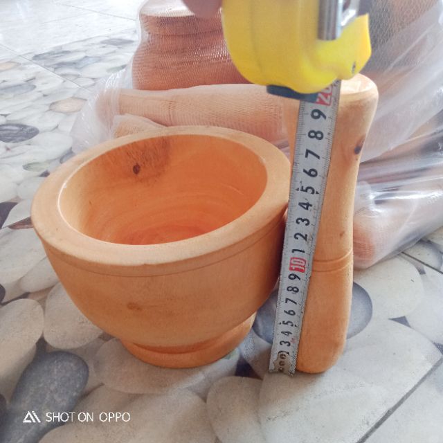 Cối chày gỗ nhà làm nhiều kích thước