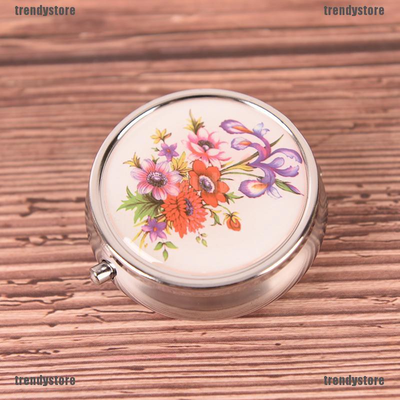 Hộp đựng thuốc bằng kim loại dùng cho trang điểm , màu sắc ngẫu nhiên