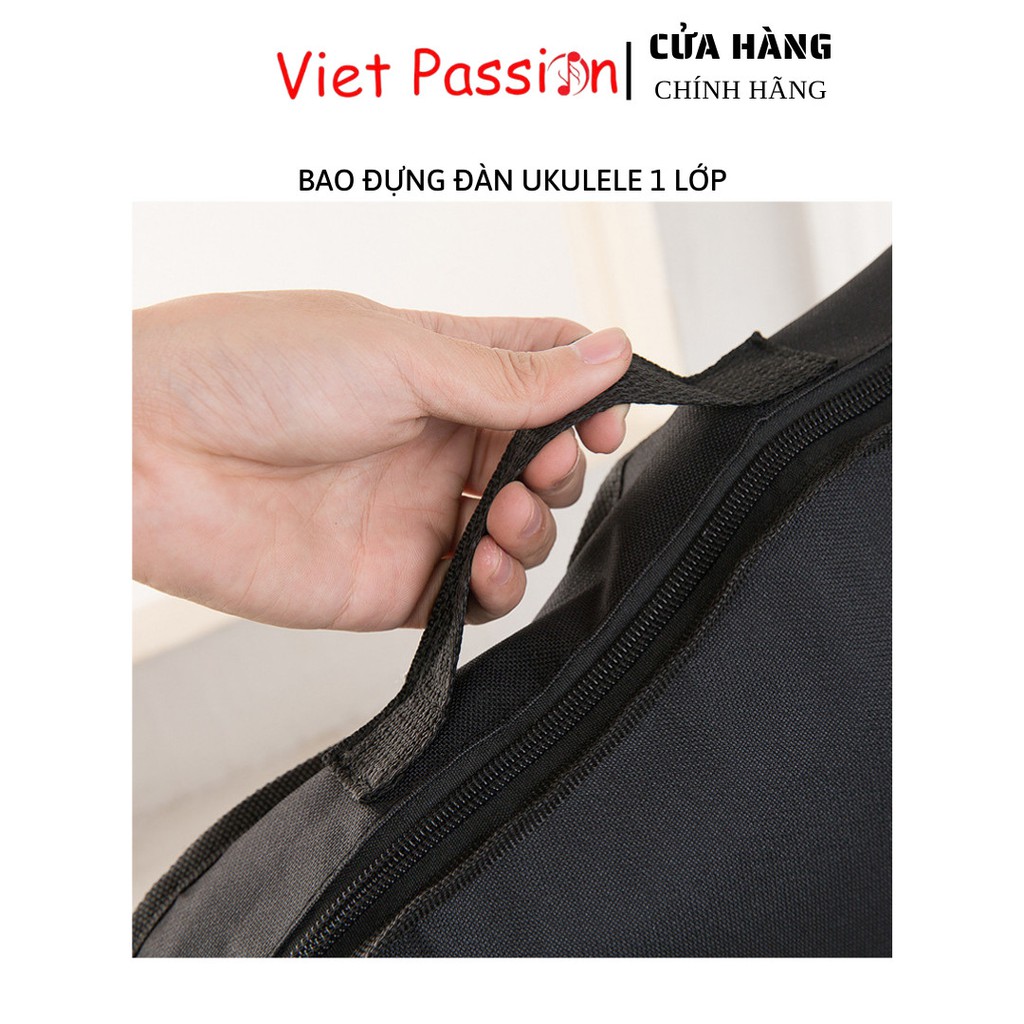 Bao vải đựng đàn ukulele loại 1 lớp chất lượng soprano 21 inch concert 23 inch tenor 26 inch Viet Passion
