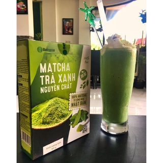 Matcha Trà Xanh Nguyên Chất 100% Công Nghệ Nhật Bản Behena hộp 50g - Nguyên Liệu Làm Bánh Pha Chế Trà Sữa Latte Hộp 50g