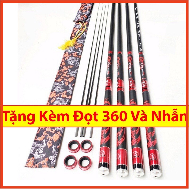 [Cần Câu Tay] Cần Câu Tay Xích Long Tặng Kèm Nhẫn Cần Và Ngọn Phụ