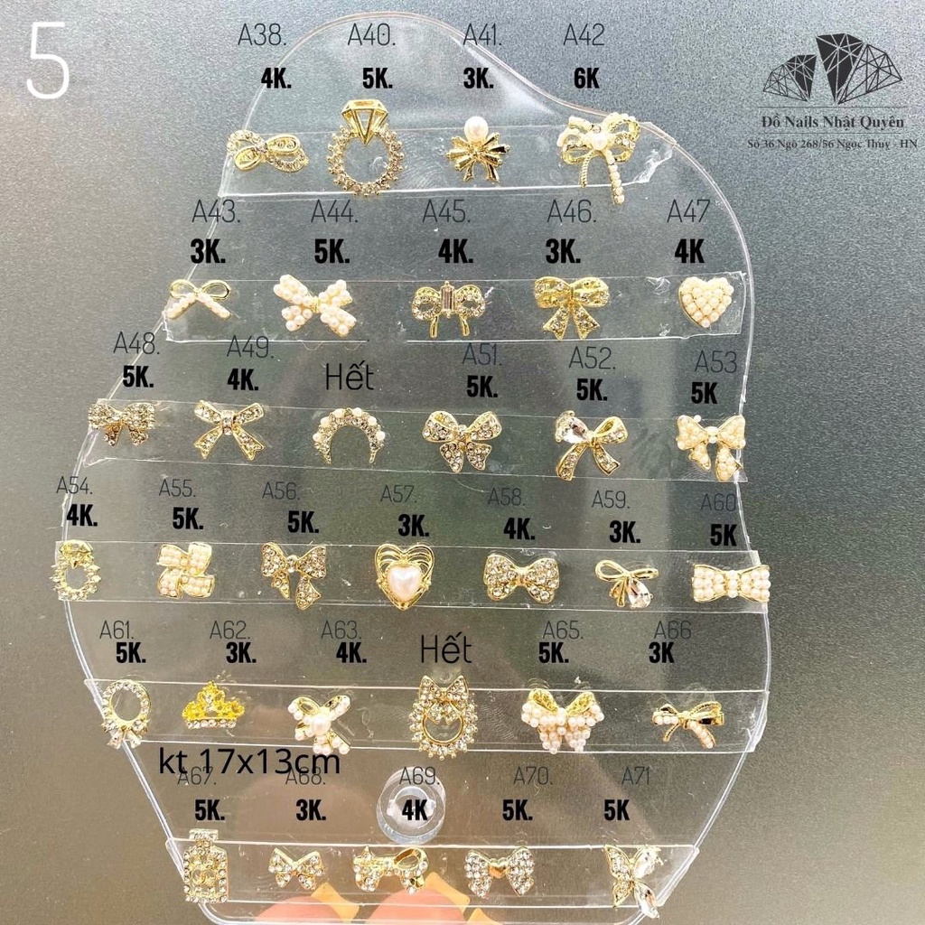 phụ kiện gắn móng bảng5 - charm nail - đồ nails Nhật Quyên