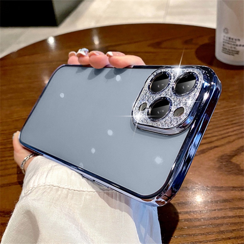 Ốp Điện Thoại iPhone 14 13 Pro max 14 plus Silicon case ốp lưng điện thoại i phone 14 promax Mềm Trong Suốt Chống Sốc Đính Kim Tuyến Lấp Lánh Sang Trọng Cho iP 14 plus 13 Pro Max
