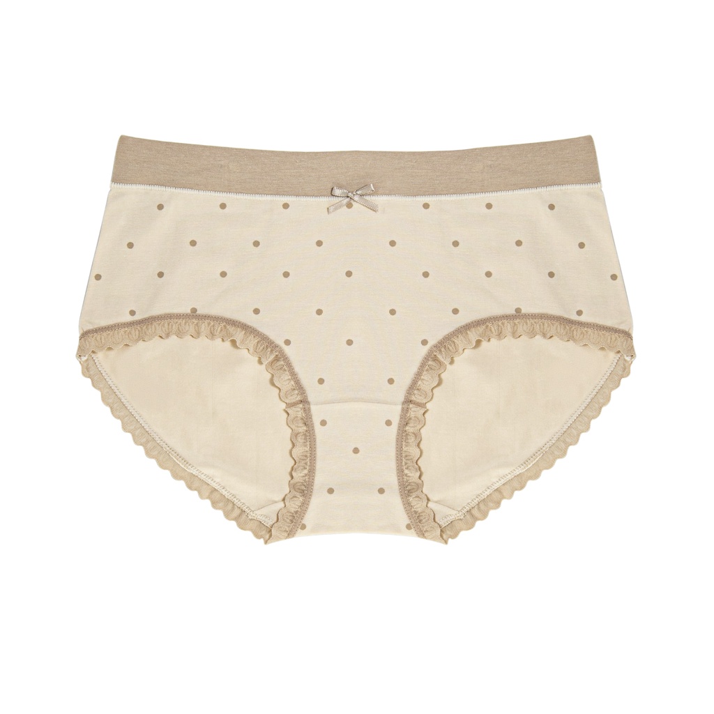 Quần lót cotton họa tiết chấm bi, cạp chun mềm không hằn, form to, co dãn tốt, freesize 45-65kg - QL2813 by BECHIPI | BigBuy360 - bigbuy360.vn