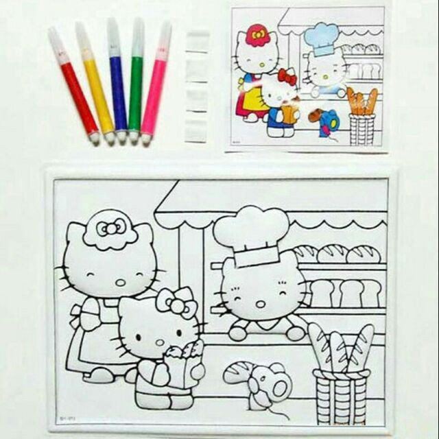 Tranh tô màu nổi nhựa cho bé