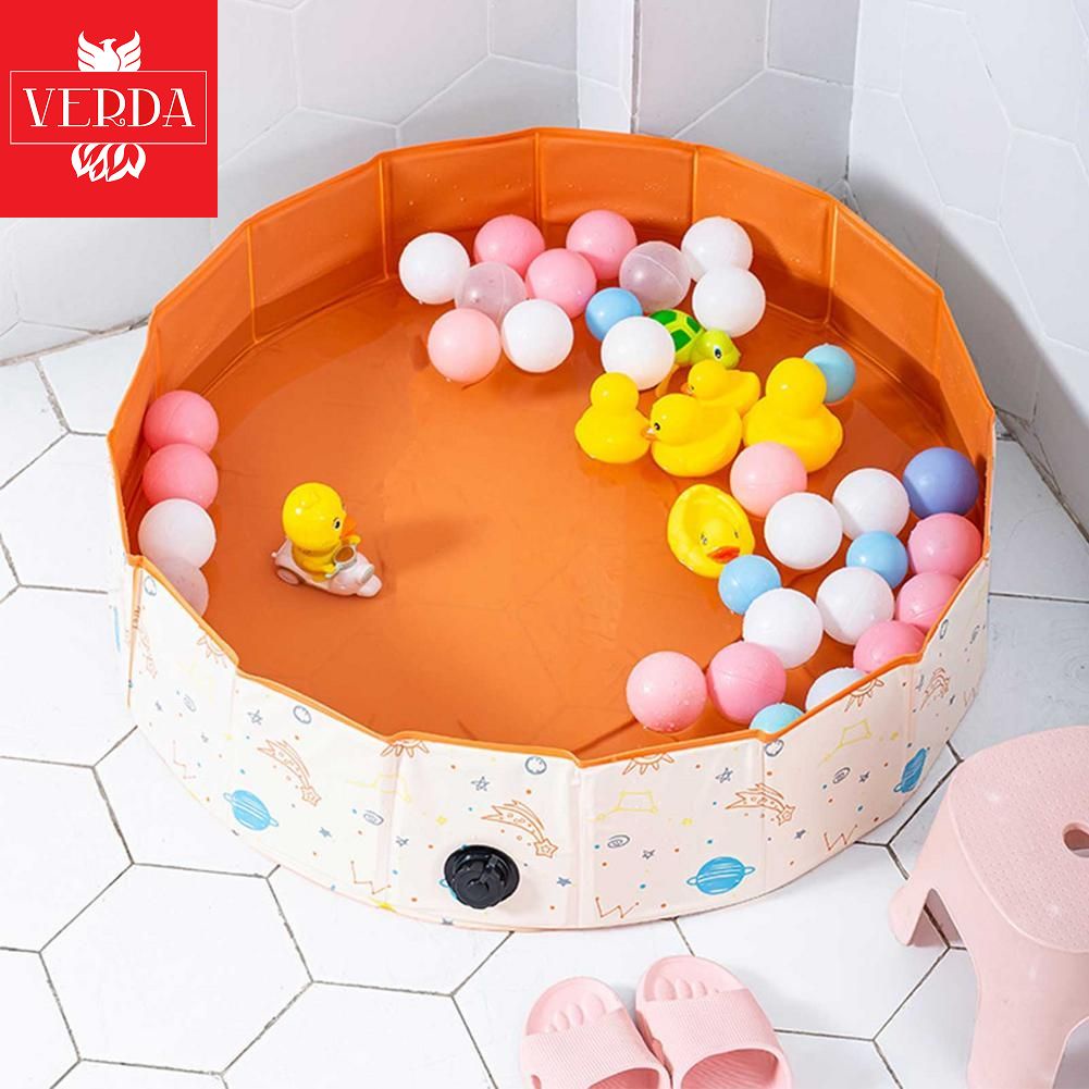 Bể bơi cho bé gấp gọn quây bóng nhà banh trẻ em chơi phong cách hàn quốc dễ thương kids ball foldable playground pool