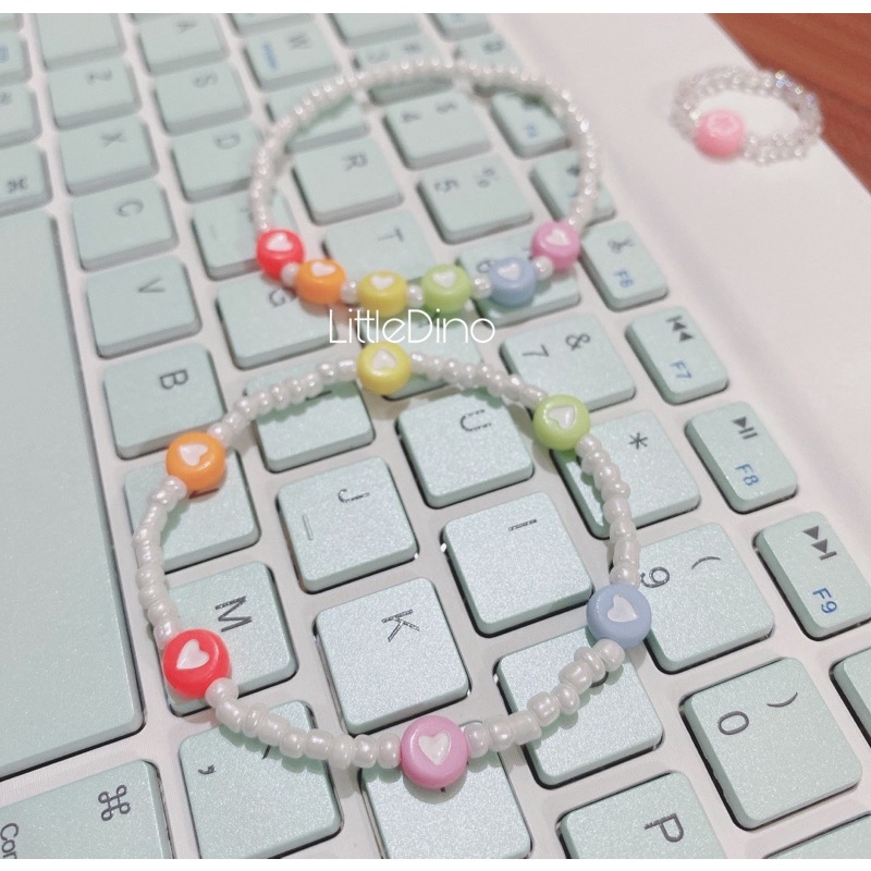 Vòng Tay Pastel Heart Siêu Cute