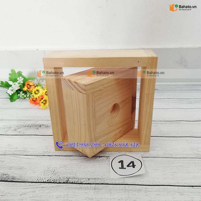 Khuôn gói bánh chưng thông minh gỗ Bahato 14cm cỡ trung