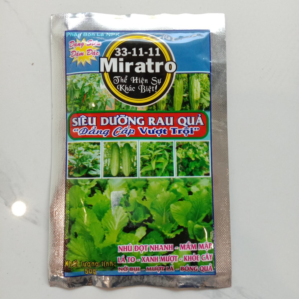 Phân bón lá Miratro 33-11-11 (gói 50g)