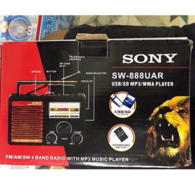 ĐÀI ĐỌC THẺ NHỚ,USB, FM,AM SONY SW-888 / SW-999