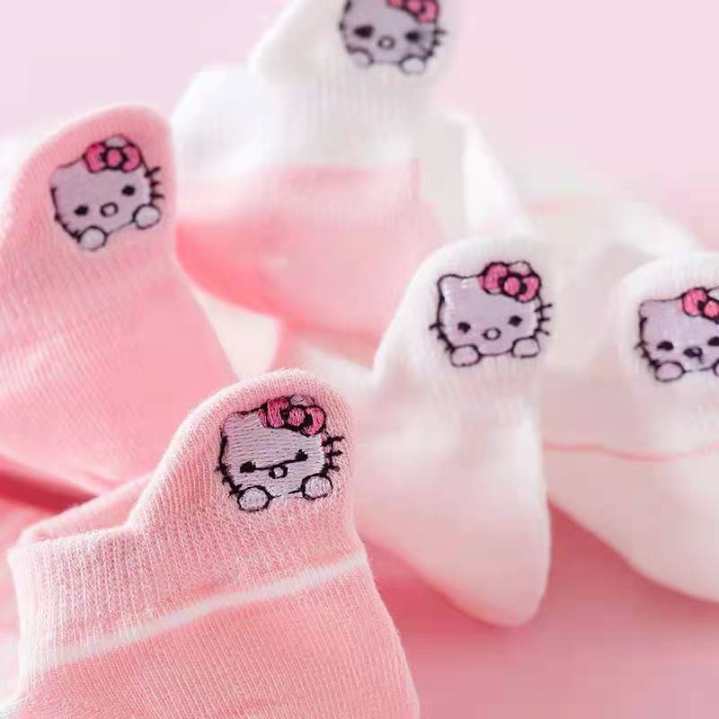 Vớ Cổ Ngắn Thêu Họa Tiết Hoạt Hình Dễ Thương Thời Trang Xuân Hè Cho Nữ 6 Kiểu