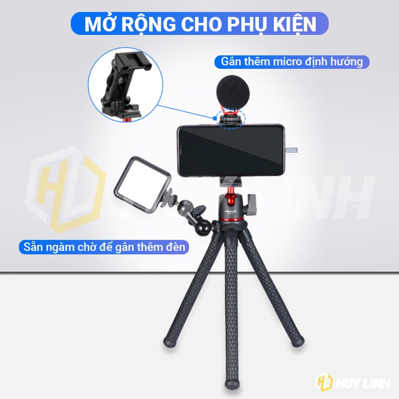 Chân Tripod Mini Ulanzi MT-11 Cho Điện Thoại/Máy ảnh Mirroless, DSLR - Tặng kèm nút chụp hình bluetooth