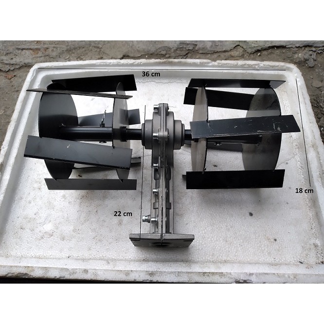 Đầu xới đất lắp cho máy cắt cỏ loại 9 khía lỗ trục phi 26mm