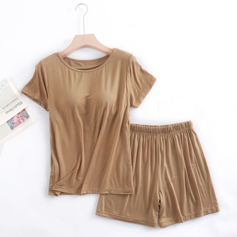 BỘ NGỦ TRƠN COTTON CAO CẤP KÈM BRA | BigBuy360 - bigbuy360.vn