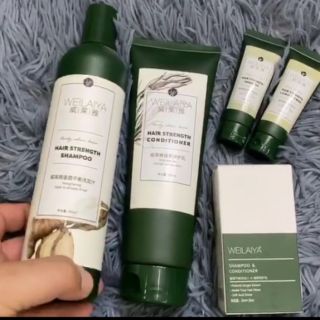 *Tặng kèm gội xả mini 20ml* BỘ DẦU GỘI XẢ GỪNG VÀ TINH CHẤT HÀ THỦ Ô WEILAIYA ( Mẫu mới 2020)