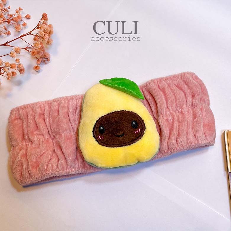 Băng đô rửa mặt, Bờm cài tóc hình trái bơ siêu cute, style Hàn Quốc xinh xắn