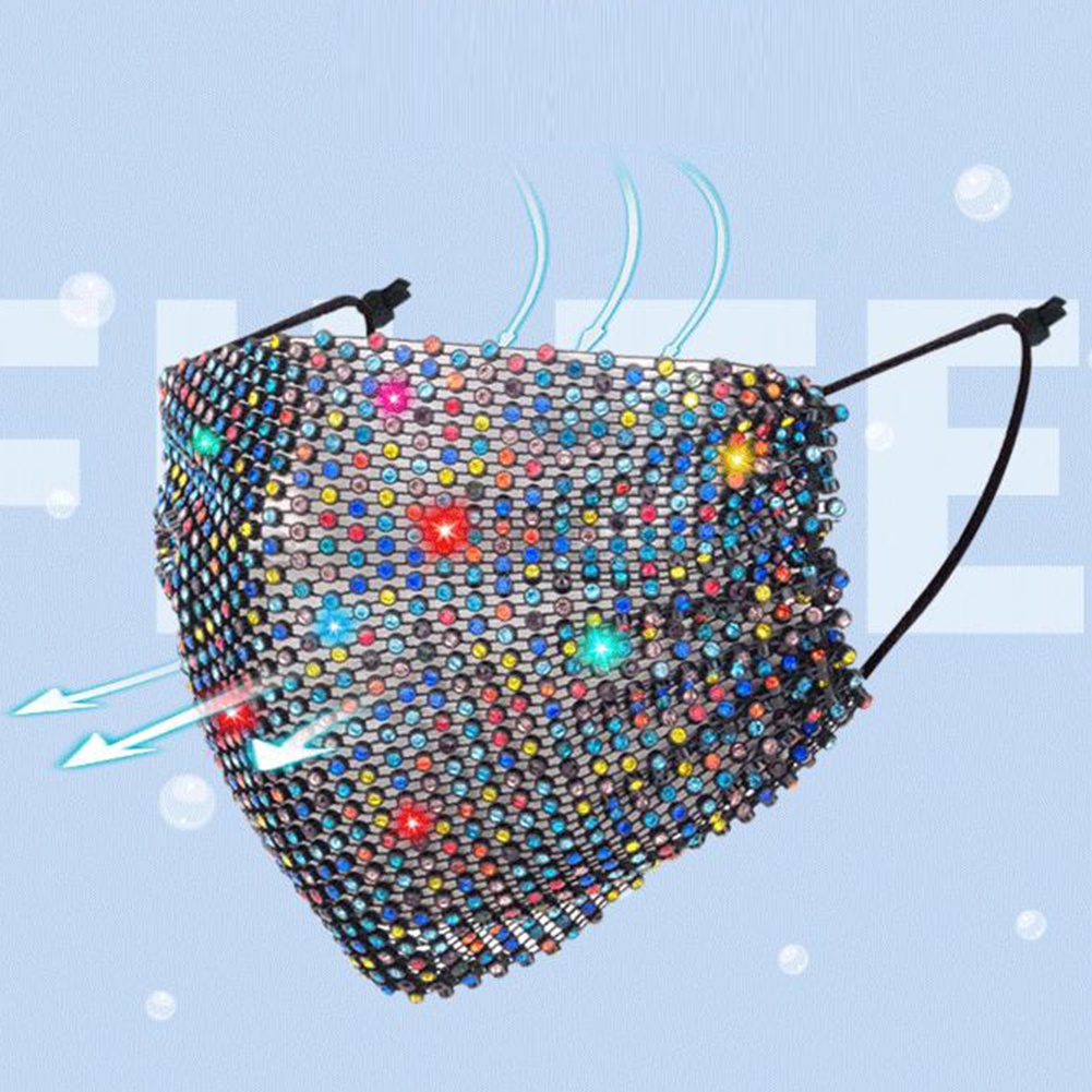 Khẩu Trang Đính Đá Chống Bụi Nhiều Màu Sắc Thời Trang Cho Nam Nữ