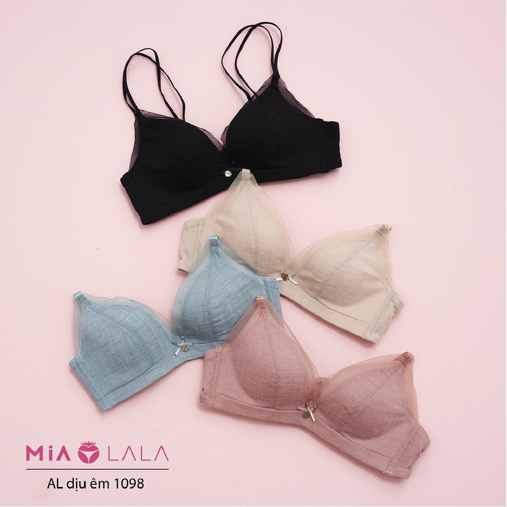 Áo ngực nữ không gọng đệm mỏng 0,3cm Mialala ren không gọng mềm mại dịu êm  0360 NA2120360
