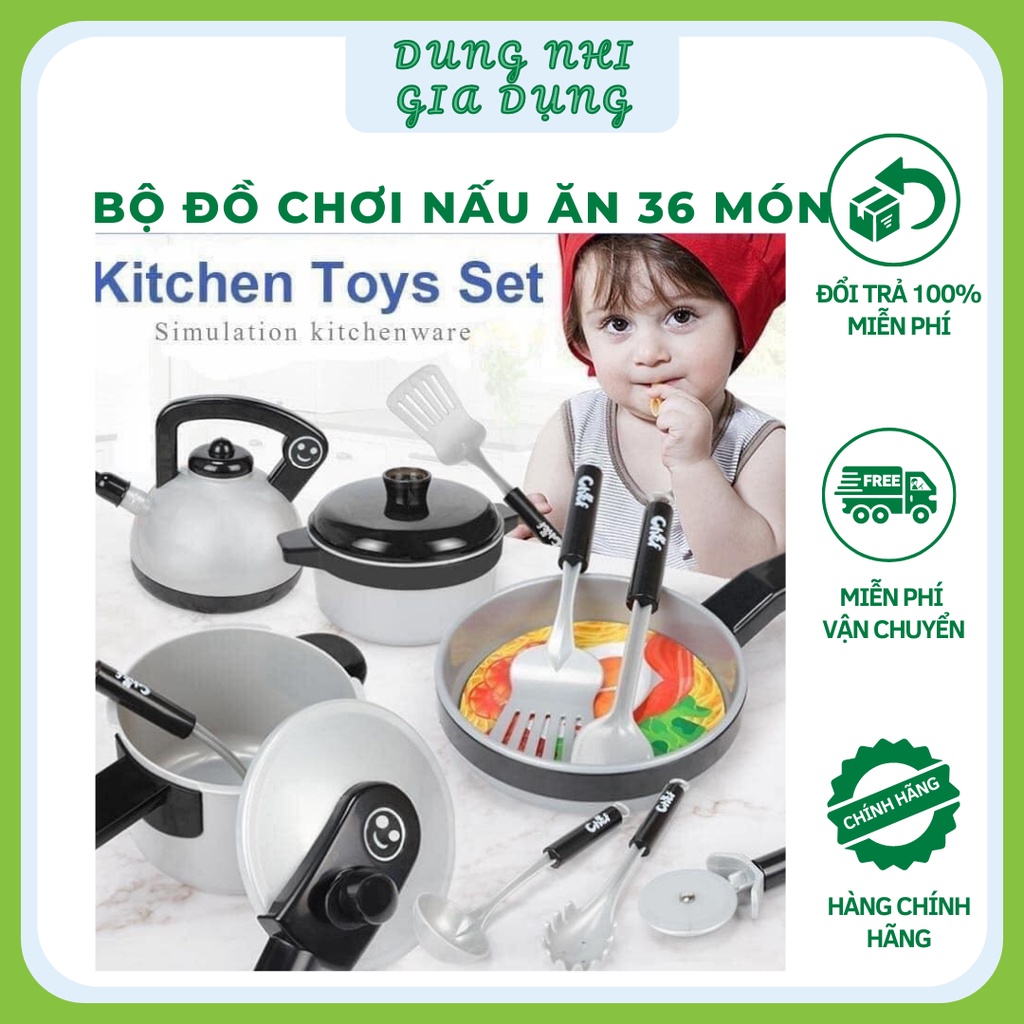 Bộ Đồ Chơi Nấu Ăn Set 36 Chi Tiết Đươc Làm Bằng Nhựa ABS An Toàn Cho Bé Bộ Đồ Chơi Cho Bé Tha Hồ Thỏa Sức Sáng Tạo