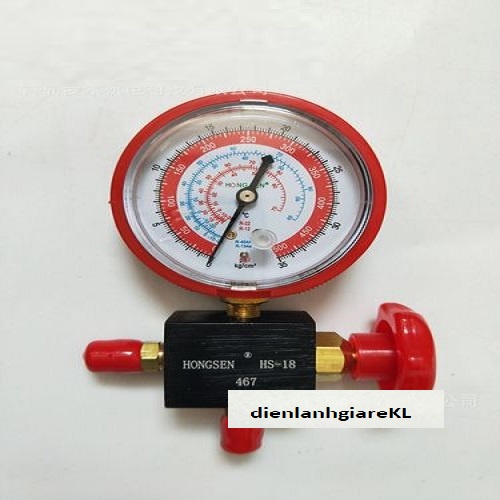 Đồng hồ đo nạp gas đơn hãng Hongsen Cao áp - Hạ áp HS-467AH HS-467AL DL49