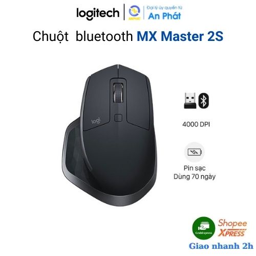  Chuột không dây Logitech MX Master 2S Wireless - Chính hãng 12 tháng