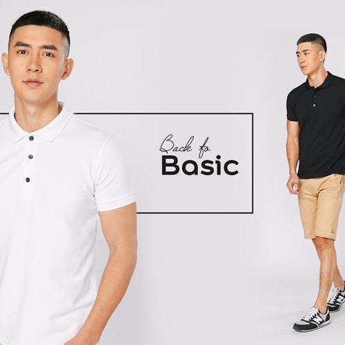 Áo Thun Nam Polo Có Cổ Hai Màu Trắng Đen Co Giãn Tốt | BigBuy360 - bigbuy360.vn