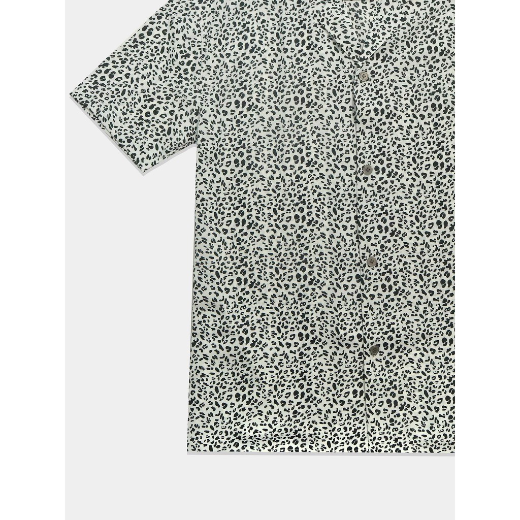 Áo sơ mi cộc tay KLEINO MINI LEOPARD SHIRT - WHITE