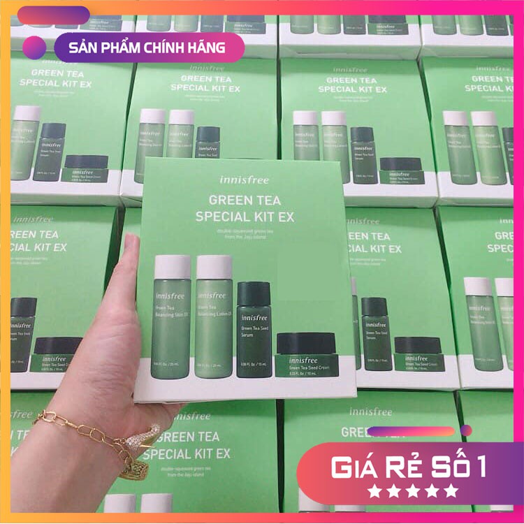 Bộ dưỡng trà xanh 4 món Innisfree green tea special kit