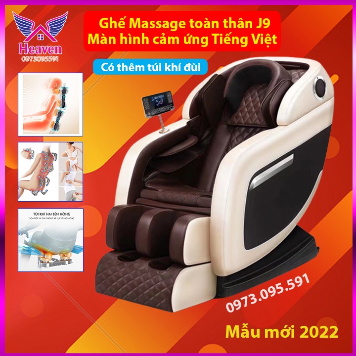 Ghế Massage toàn thân giá rẻ, ghế mát xa đa năng Nhật Bản Thomas Hamilton J9 có túi khí đùi và loa