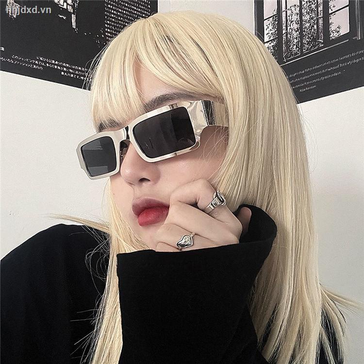 Kính Mát Gọng Vuông Kim Loại Phong Cách Đường Phố Âu Mỹ Thời Trang Unisex