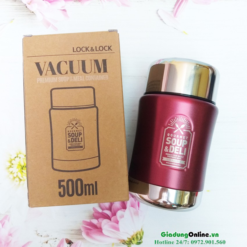 Hộp cơm giữ nhiệt Lock&Lock Soup & Deli LHC8029 NVY 500ml màu Đỏ