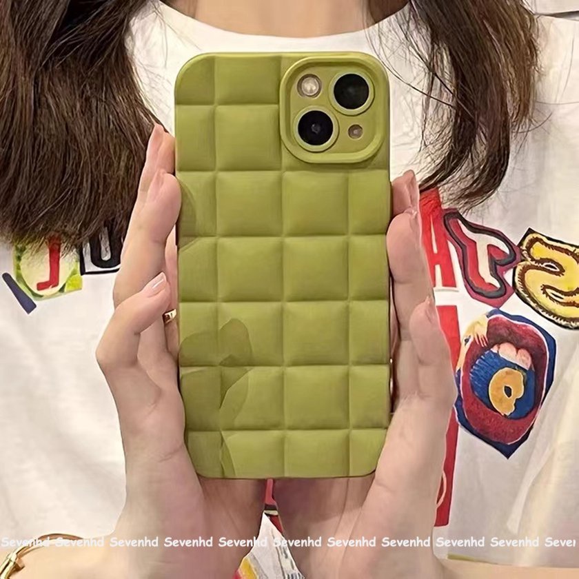 Ốp Điện Thoại Mềm Chống Sốc Màu Xanh Lá Trơn Đơn Giản Cho iPhone 13 12 11 Pro Max Xs Max Xr X 7 8 6 6s Plus