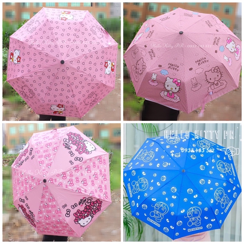 Dù (ô) gấp gọn bỏ túi xách Hello Kitty