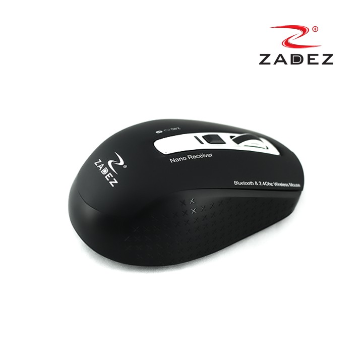 Chuột Bluetooth Không Dây 1600 - 1000 DPI Kết Nối Nhiều Thiết Bị 5 Nút Chức Năng ZADEZ M-350 Black Đen | Hàng Chính Hãng