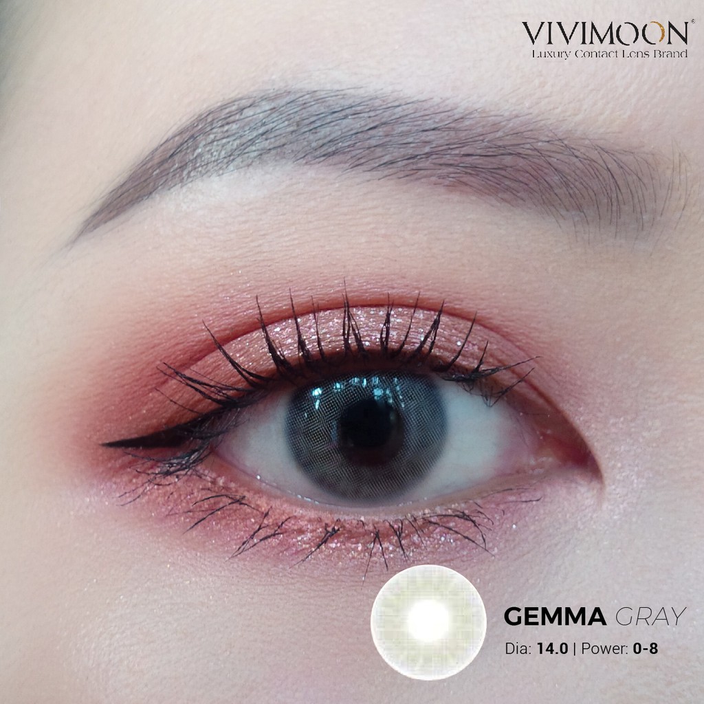 Kính áp tròng cận màu xám VIVIMOON Gemma Gray 14.0mm