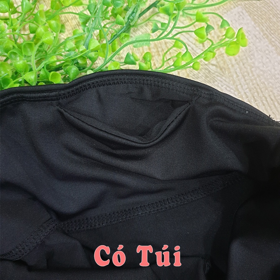 Quần tập gym yoga nữ cạp cao may nâng mông tôn dáng có chằn đáy chắc chắn