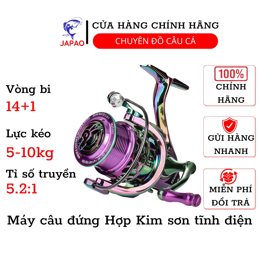 Máy câu cá Japao Billings SK800 1500 2500 máy kim loại lực tải cá đến 18kg máy đứng câu lure titan cao cấp