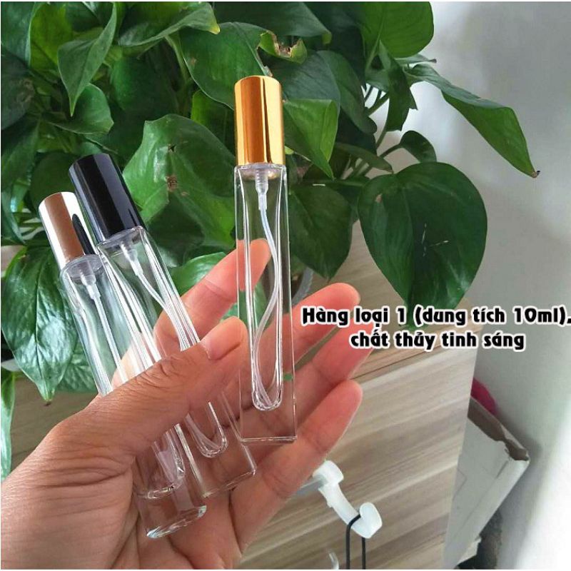 Combo 50 Lọ chiết nước hoa trụ vuông dài 10ml