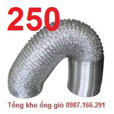 Ống sun bạc hút mùi co giãn D250 lõi thép