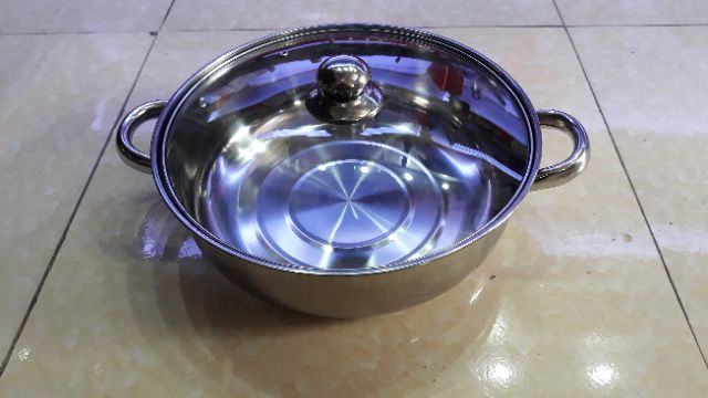 Nồi Lẩu INOX430SS Cao Cấp Loại 1 Phi 30Cm