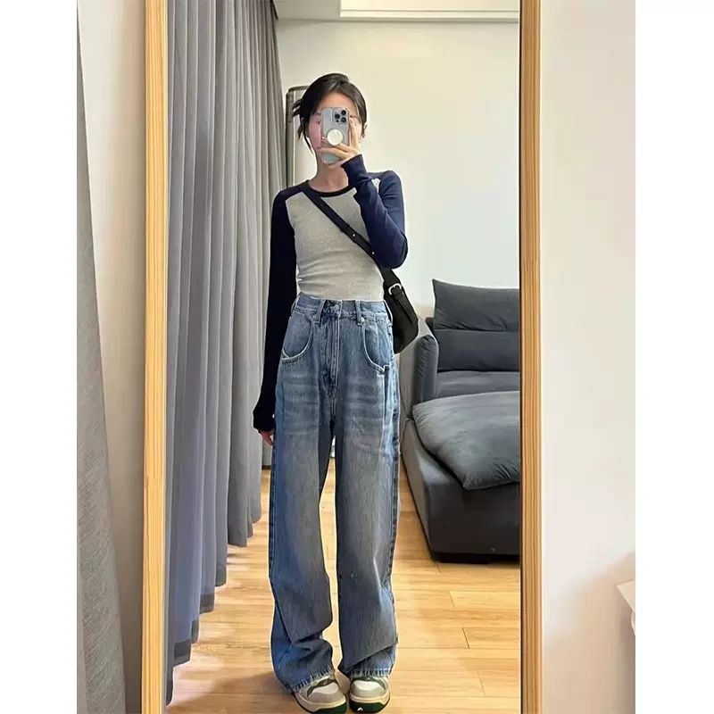 [MURIOKI] Áo Thun Tay Dài Dáng Ngắn Thời Trang Mùa Thu 2022 Cho Nữ