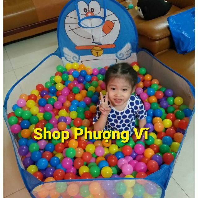 sale mừng lễ lớn Nhà bóng kitty hoặc doremon kèm 100 bóng 7 màu cho bé sale sale