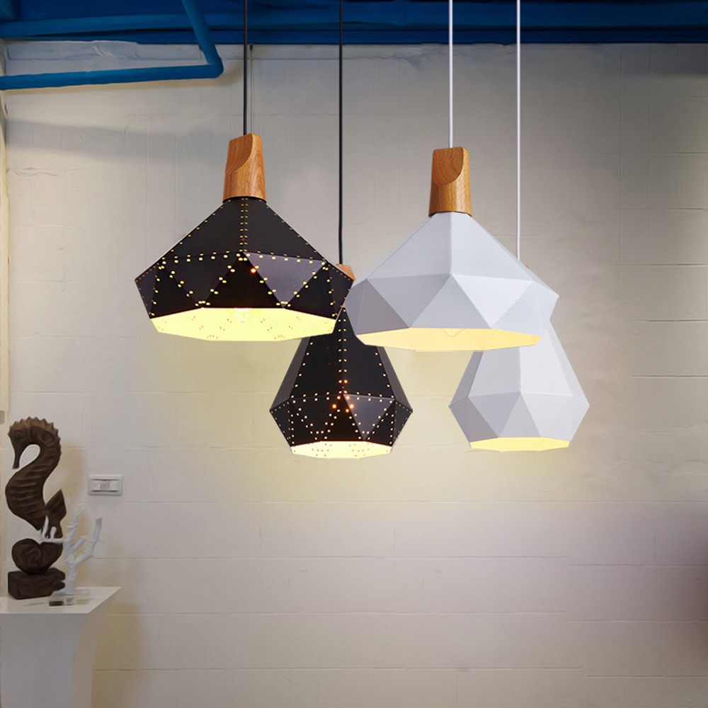 Đèn thả kim cương đuôi gỗ dáng hình nón TN16 - Chưa bao gồm bóng - Bảo hành 1 năm